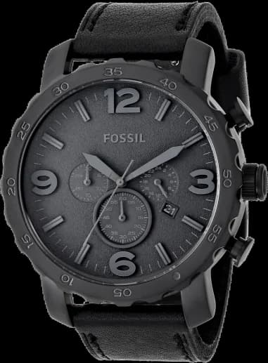 Montre Homme Fossil Nate JR1354 Chronomètre gun metal noir