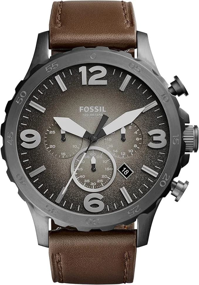 Fossil JR1424 Men's Watch Brown Leather - Authentic 2-Year Warranty
