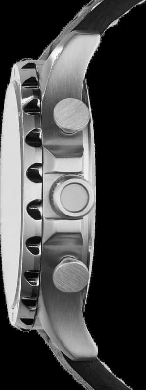 Montre Homme Fossil Nate JR1485 Bracelet en cuir lisse coutures blanches