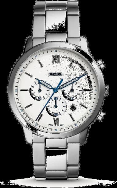 Montre homme Fossil Neutra Chronograph FS5433 en acier inoxydable argenté