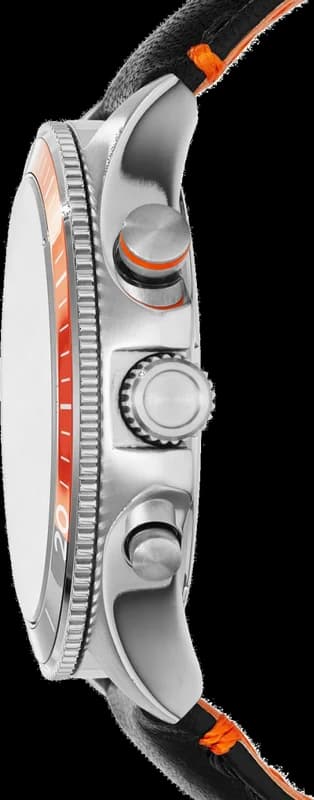 Montre Homme Fossil Wakefield CH2953 Bracelet perforé couleur noir en cuir