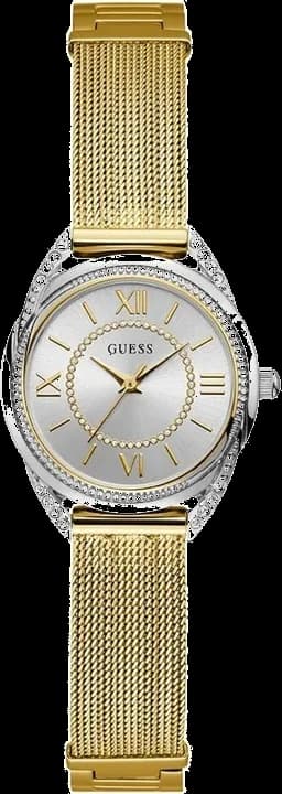 Montre Femme Guess Boîtier argenté 27 mm W1084L2 Bracelet en maille dorée Quartz