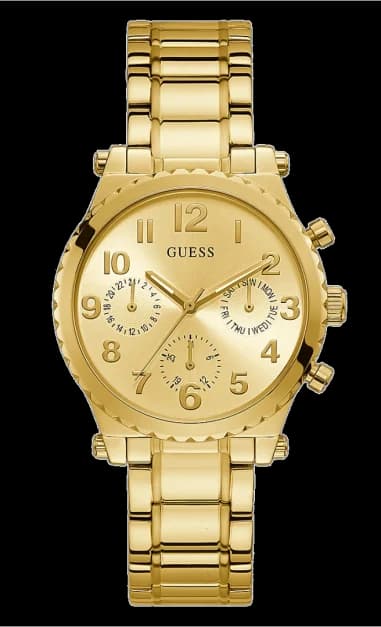 Montre Femme Guess Boîtier doré 38 mm GW0035L2 Cadran doré Bracelet en acier inoxydable doré