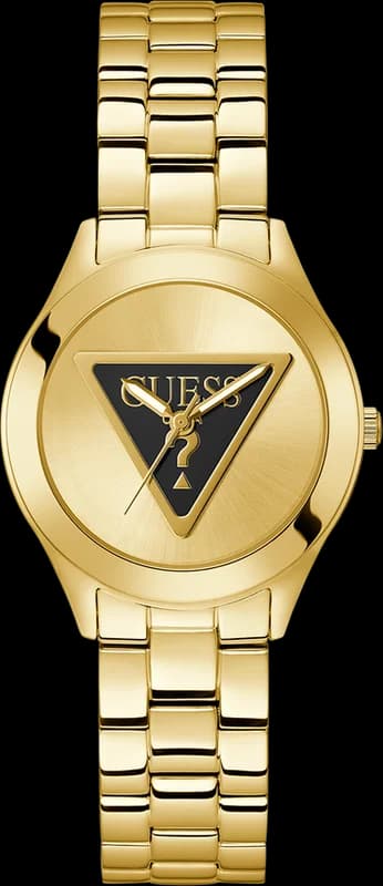 Guess GW0675L2 Gold Stainless Steel Triangle Logo Black Women's Watch