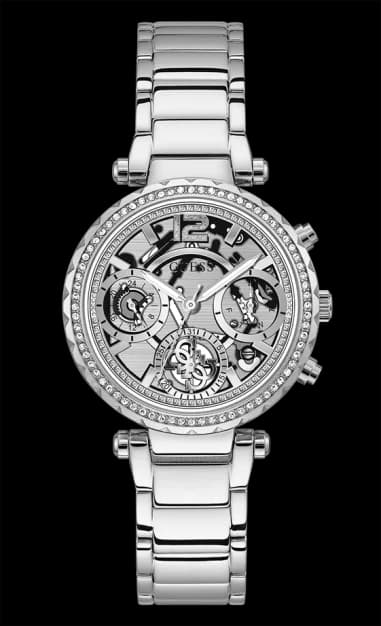 Montre Femme Guess Solstice GW0403L1 Acier Argent Cadran Squelette