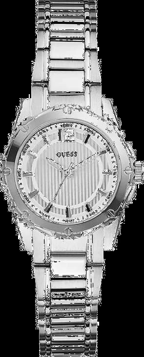 Montre Femme Guess Sporty W0234L1 Bracelet en acier inoxydable argenté