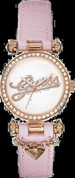 Montre Femme Guess Trendy W0304L3 Bracelet en Cuir Rose et cadran strassé