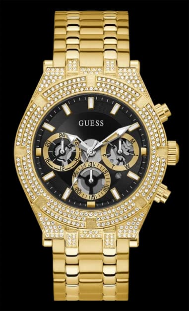 Montre Guess GW0455G2 Bracelet Acier Doré et Boîtier Serti de Strass