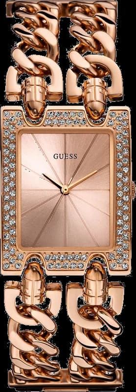 Guess W0072L3 Double Chain Gourmette Rose Gold Women's Watch