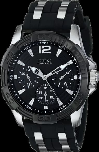 Montre Homme Guess Oasis W0366G1 bracelet silicone noir