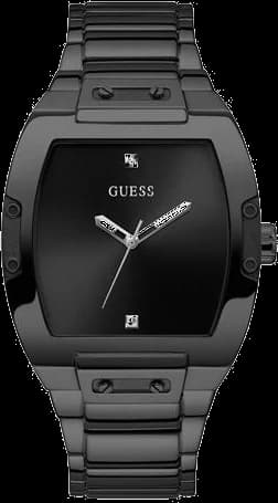 Montre Homme Guess Phoenix GW0387G3 cadran noir bracelet noir en acier