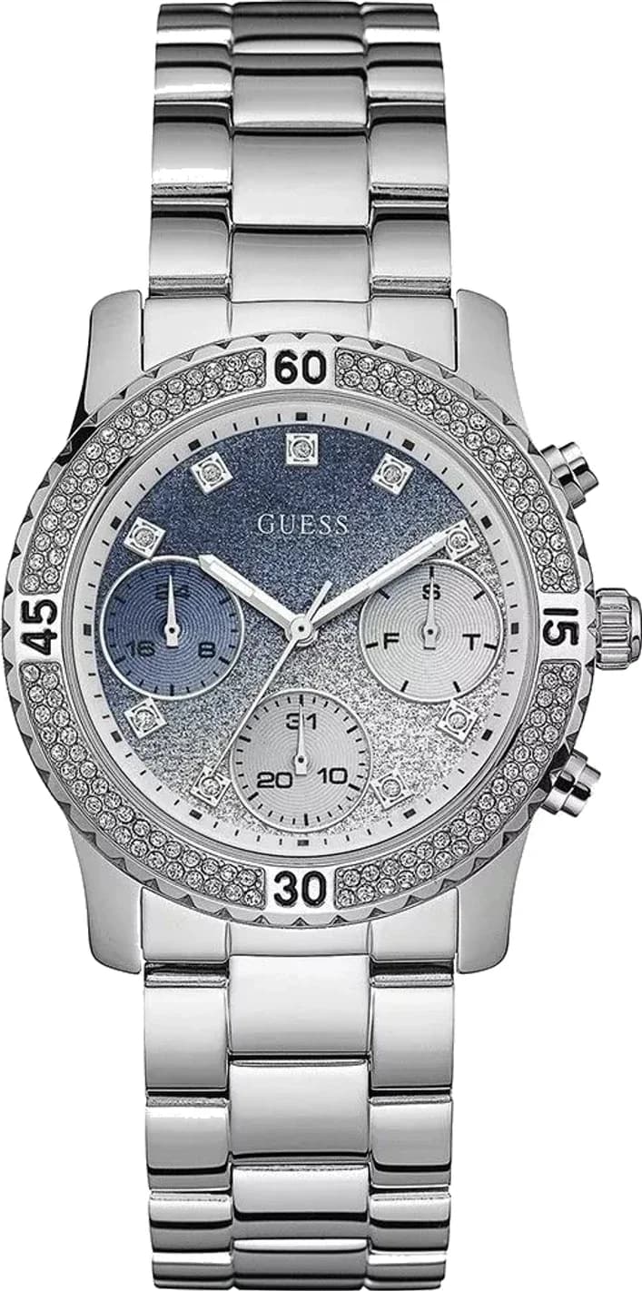 Guess W0774L6 Stainless Steel Women's Watch with Crystal Powder Dial