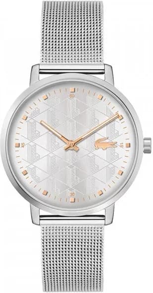 Lacoste Crocorigin 2001285 Silver Dial Stainless Steel Bracelet Women's Watch