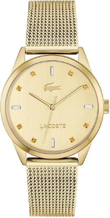Montre Femme Lacoste Gemala 2001343 bracelet maille milanaise cadran doré