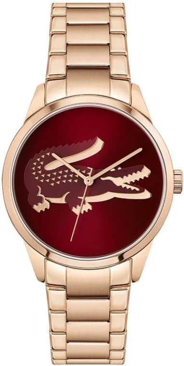 Lacoste Ladycroc 2001191 Rose Gold Stainless Steel Red Dial Women's Watch