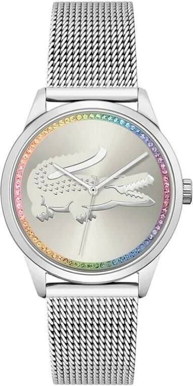 Lacoste 2001259 Ladycroc Silver Stainless Steel Milanese Mesh Women's Watch