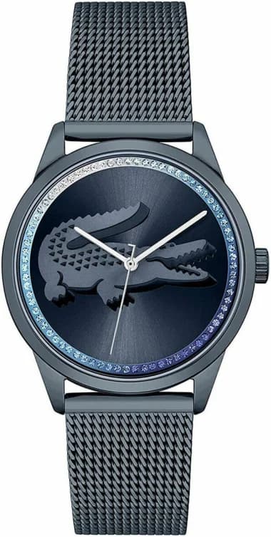 Lacoste Ladycroc 2001260 Blue Stainless Steel Milanese Mesh Women's Watch with Rhinestone Dial