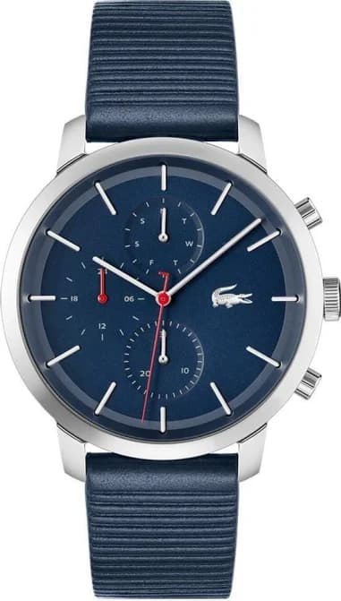Lacoste 2011176 Replay Blue Dial and Leather Strap Men's Watch