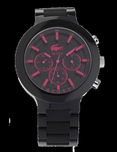Lacoste 2010771 Borneo Black Flexible Bracelet Men's Watch
