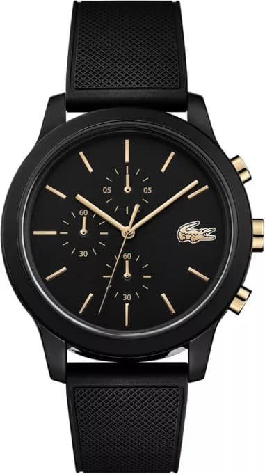 Lacoste 2011012 Chronograph Sport Silicone Strap Black Men's Watch