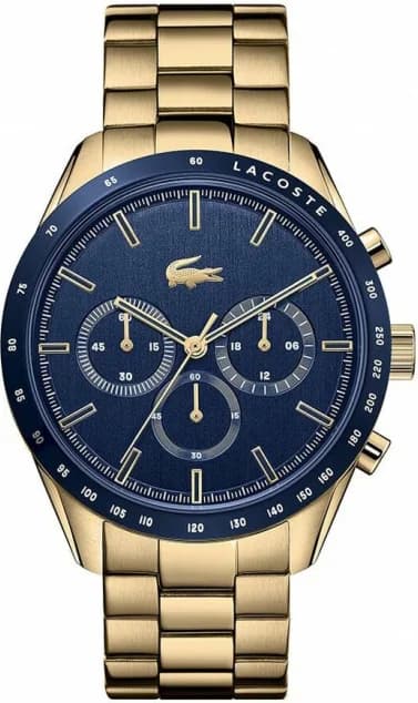 Lacoste 2011096 Boston Stainless Steel Gold-Plated Men's Watch with Blue Dial