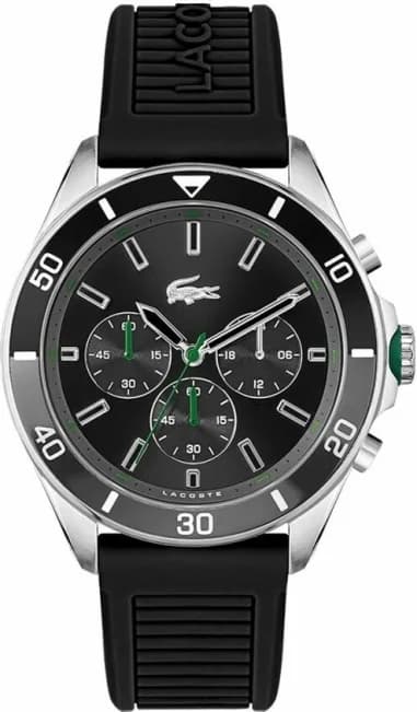 Lacoste 2011152 Tiebreaker Black Silicone Strap Multifunction Dial Watch