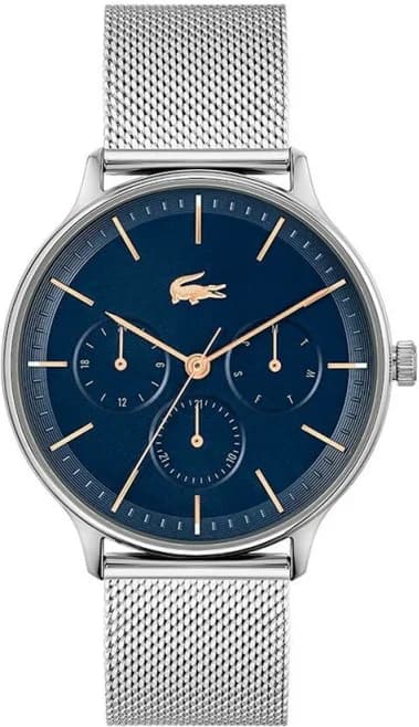Lacoste 2011228 Silver Stainless Steel Men's Watch with Blue Multifunctional Dial