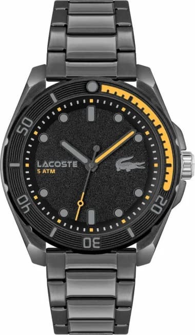 Lacoste 2011288 Stainless Steel Bracelet Grey and Black Dial Men's Watch