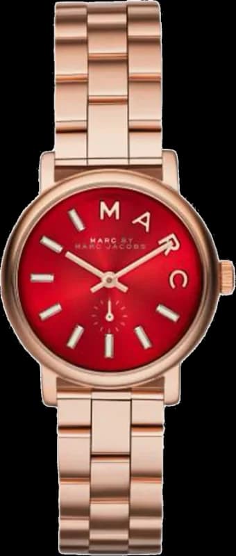 Montre Femme Marc by Marc Jacobs Baker MBM3347 Acier or rose et cadran rouge