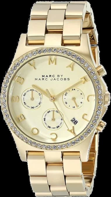 Montre Femme Marc by Marc Jacobs MBM3105 Chrono multifonction doré avec bracelet chaîne
