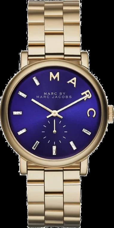 Montre Femme Marc by Marc Jacobs MBM3343 Bracelet doré en acier et cadran bleu