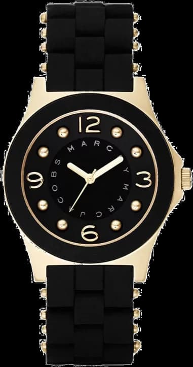 Montre Femme Marc by Marc Jacobs Pelly MBM2540 Silicone noir et acier doré