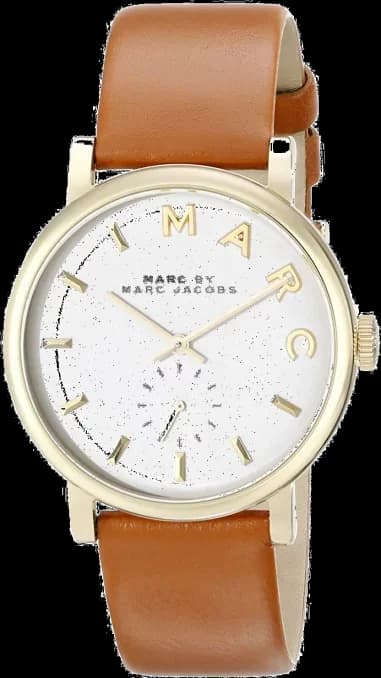 Marc by Marc Jacobs Baker MBM1316 Women's Watch Gold Indices Brown Leather Strap