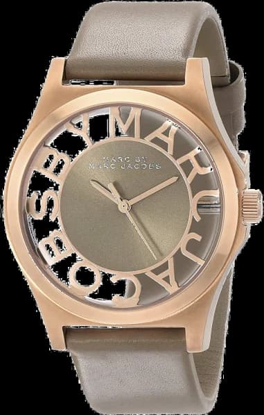 Montre Marc Jacobs Henry Skeleton MBM1245 Bracelet en cuir beige