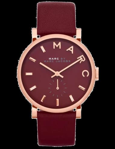Marc Jacobs MBM1267 Baker Burgundy Leather Women's Watch