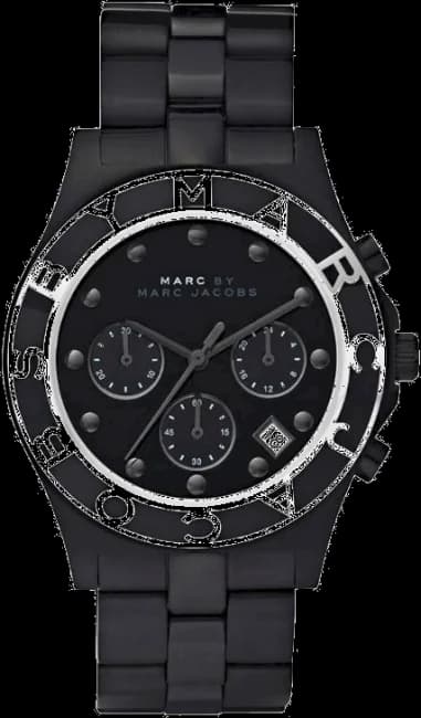 Marc Jacobs MBM3083 Blade Chronograph Black Stainless Steel Women's Watch
