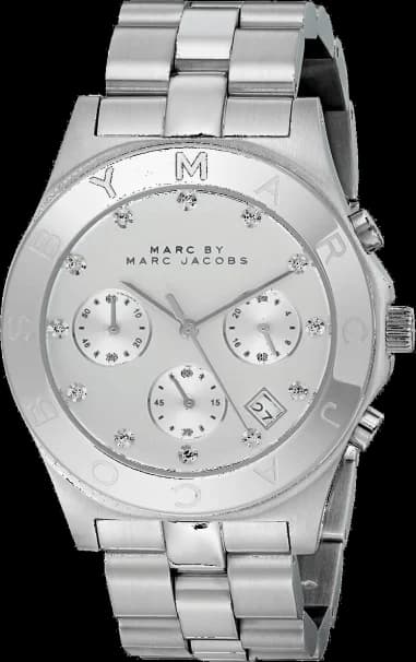 Montre Marc Jacobs MBM3100 Chronographe en Acier Inoxydable et Index Pierres