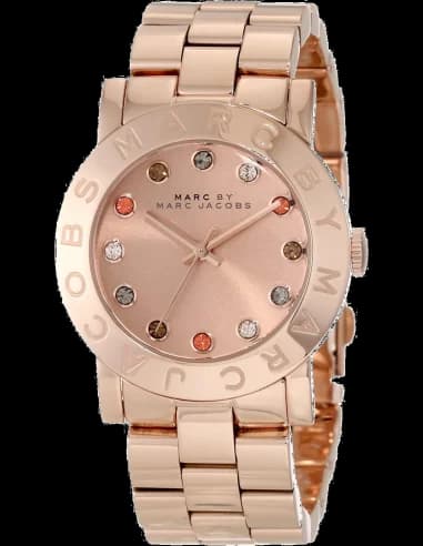 Marc Jacobs MBM3142 Rose Gold Stainless Steel Women's Watch with Engraved Bezel
