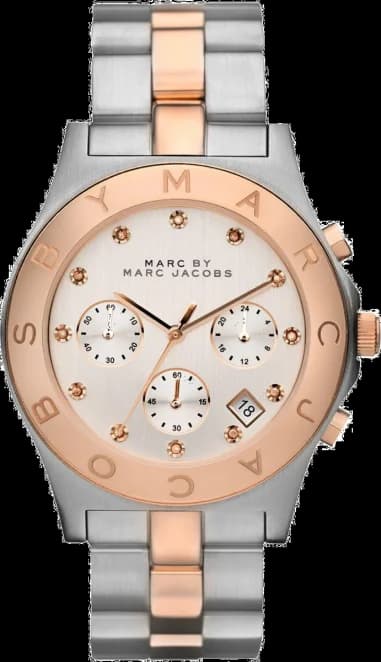 Marc Jacobs MBM3178 Two-Tone Stainless Steel Women's Watch with Stone Indices