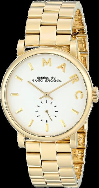 Marc Jacobs MBM3243 Gold Stainless Steel Women's Watch with White Dial