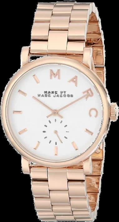 Marc Jacobs MBM3244 Rose Gold Stainless Steel Women's Watch with Letter Dial