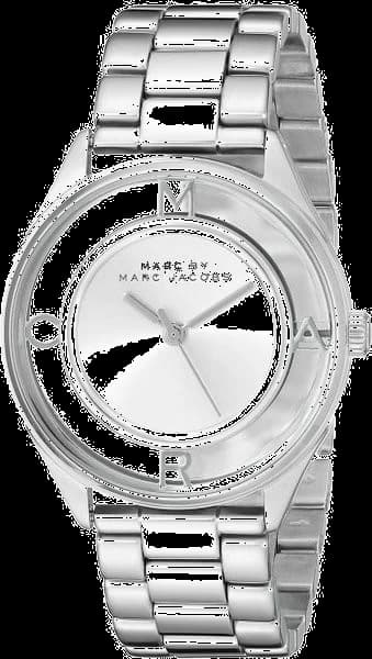 Marc Jacobs MBM3412 Stainless Steel Watch with Transparent Dial and Electric Grey