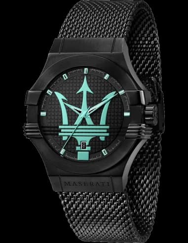 Montre Maserati Potenza Aqua Edition R8853144002 Acier noir en maille milanaise
