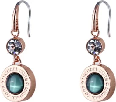 Boucles d'oreilles Michael Kors collection logo plaqué or rose