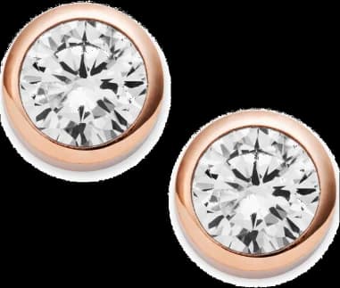 Boucles d'oreilles Michael Kors en acier rose avec pierre en cristal