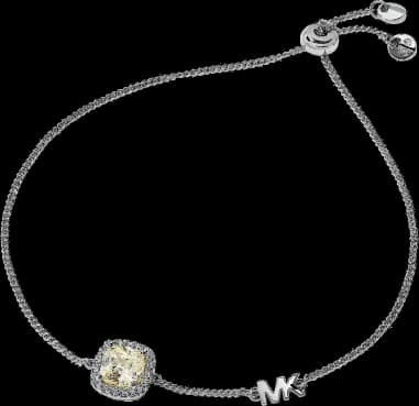 Bracelet Michael Kors Premium coulissant en argent 925 pavé de cristaux