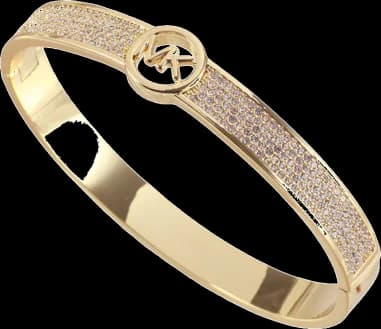 Bracelet rigide Michael Kors Brillance orné de cristaux avec logo MK