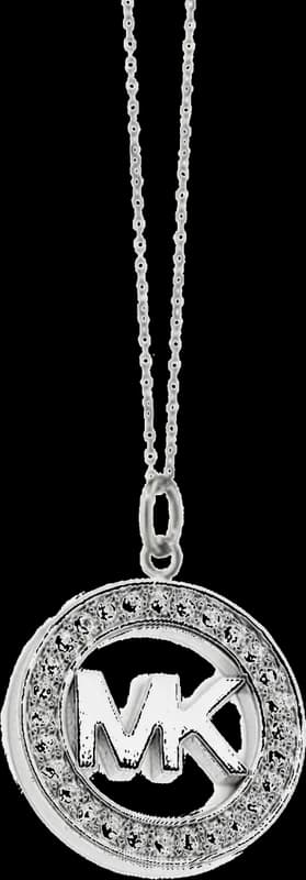 Collier Michael Kors MKJ4733041 en acier inoxydable avec logo MK orné de brillants