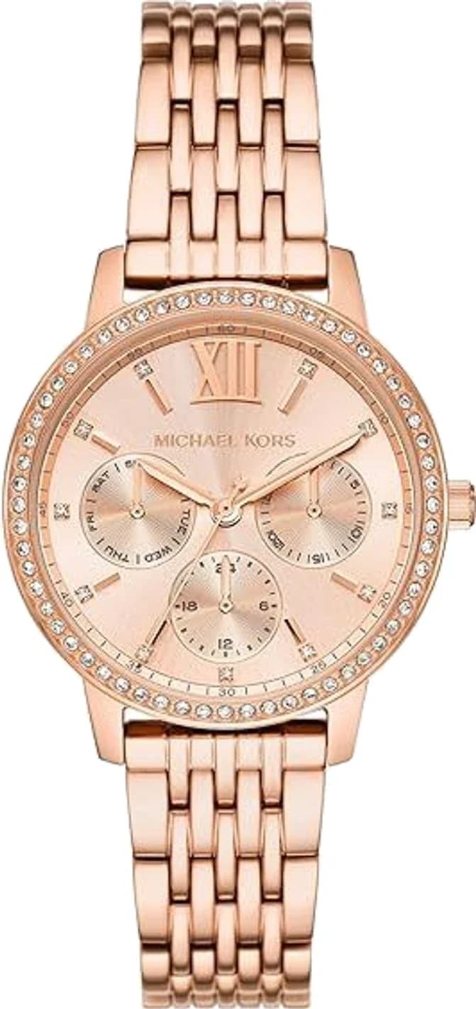 Michael Kors Melissa MKO1081 Rose Gold Women's Watch with Steel Bracelet