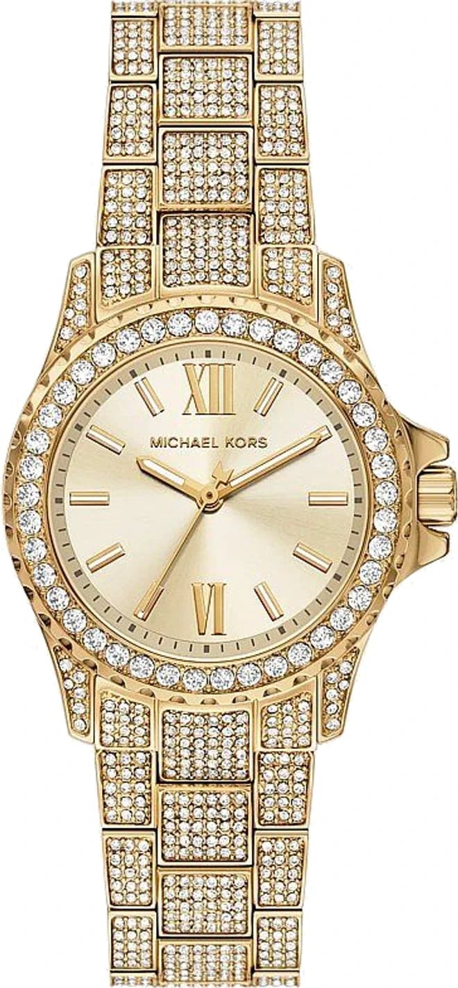 Michael Kors Mini Everest MKO1196 Gold Women's Watch with Stainless Steel Bracelet